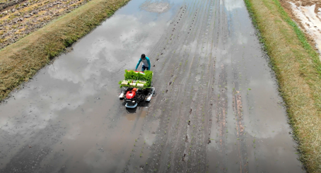 รถดำนาเดินตาม 4 แถว KW4