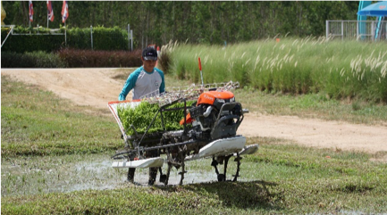 รถดำนาเดินตาม 4 แถว KW4