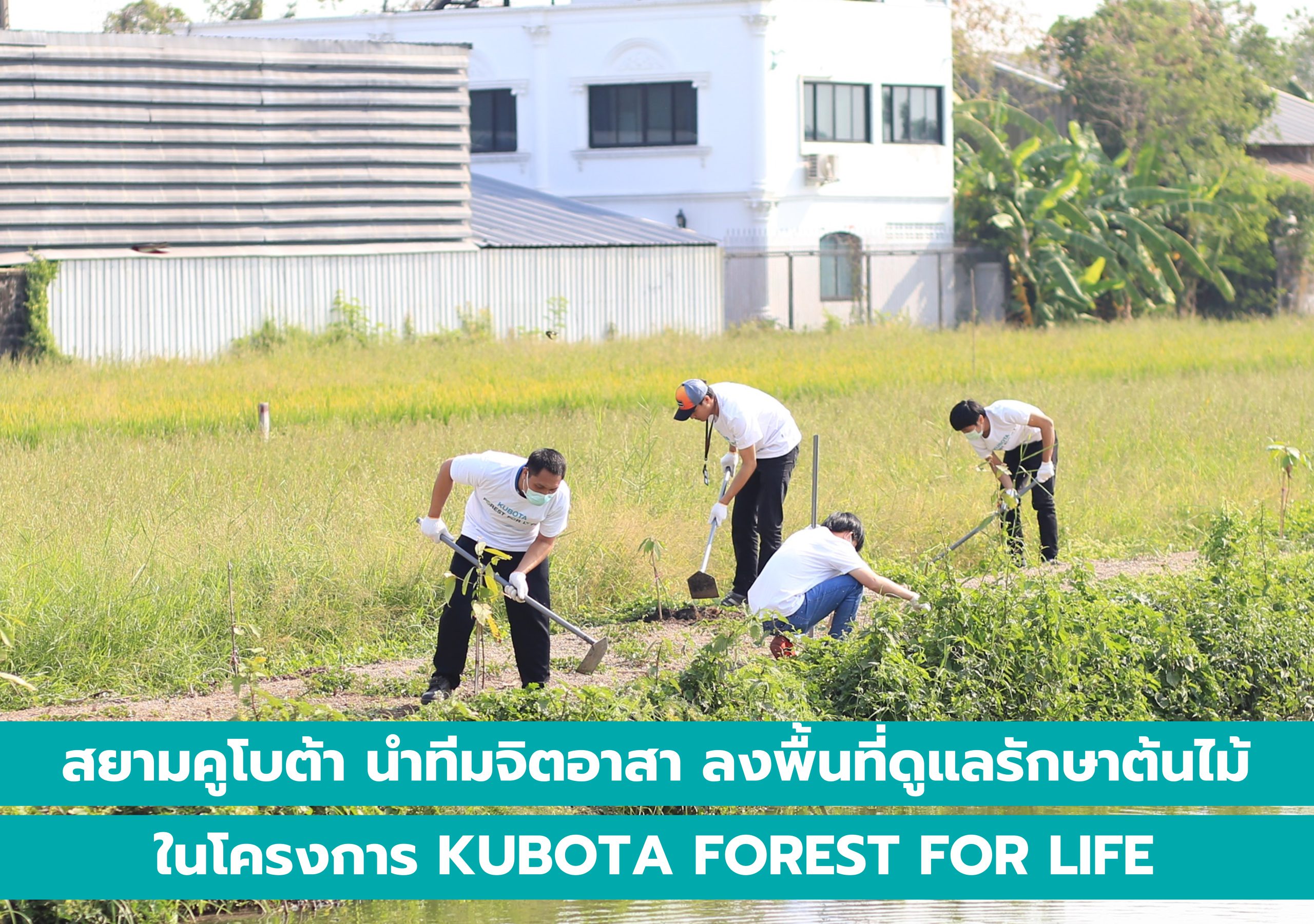 สยามคูโบต้า นำทีมจิตอาสา ลงพื้นที่ดูแลรักษาต้นไม้ ในโครงการ KUBOATA FOREST FOR LIFE